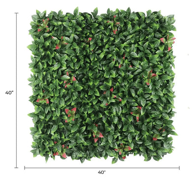 Artificial Photinia Hedge Panel Wall 40" x 40" 11SQ FT Commercial Grade UV Resistant 