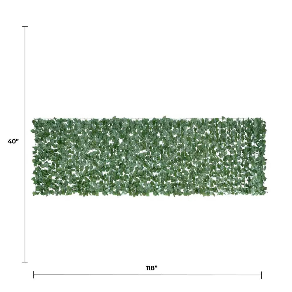 Faux ivy privacy roll measuring 118" by 40".