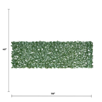 Faux ivy privacy roll measuring 118" by 40".