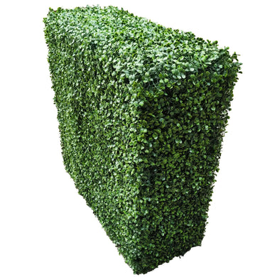Premium Two Tone Green Artificial Boxwood Hedge 40"L x 40"H Commercial Grade UV Resistant 