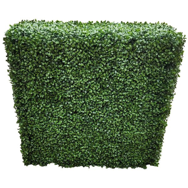 Premium Two Tone Green Artificial Boxwood Hedge 40"L x 40"H Commercial Grade UV Resistant 