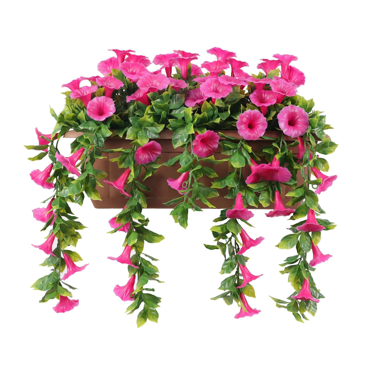 Artificial Draping Pink Petunia Window Box Planter 20" x 14" (Outdoor Proof) 