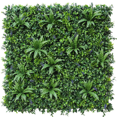 Artificial Living Wall With Lavender Flowers
