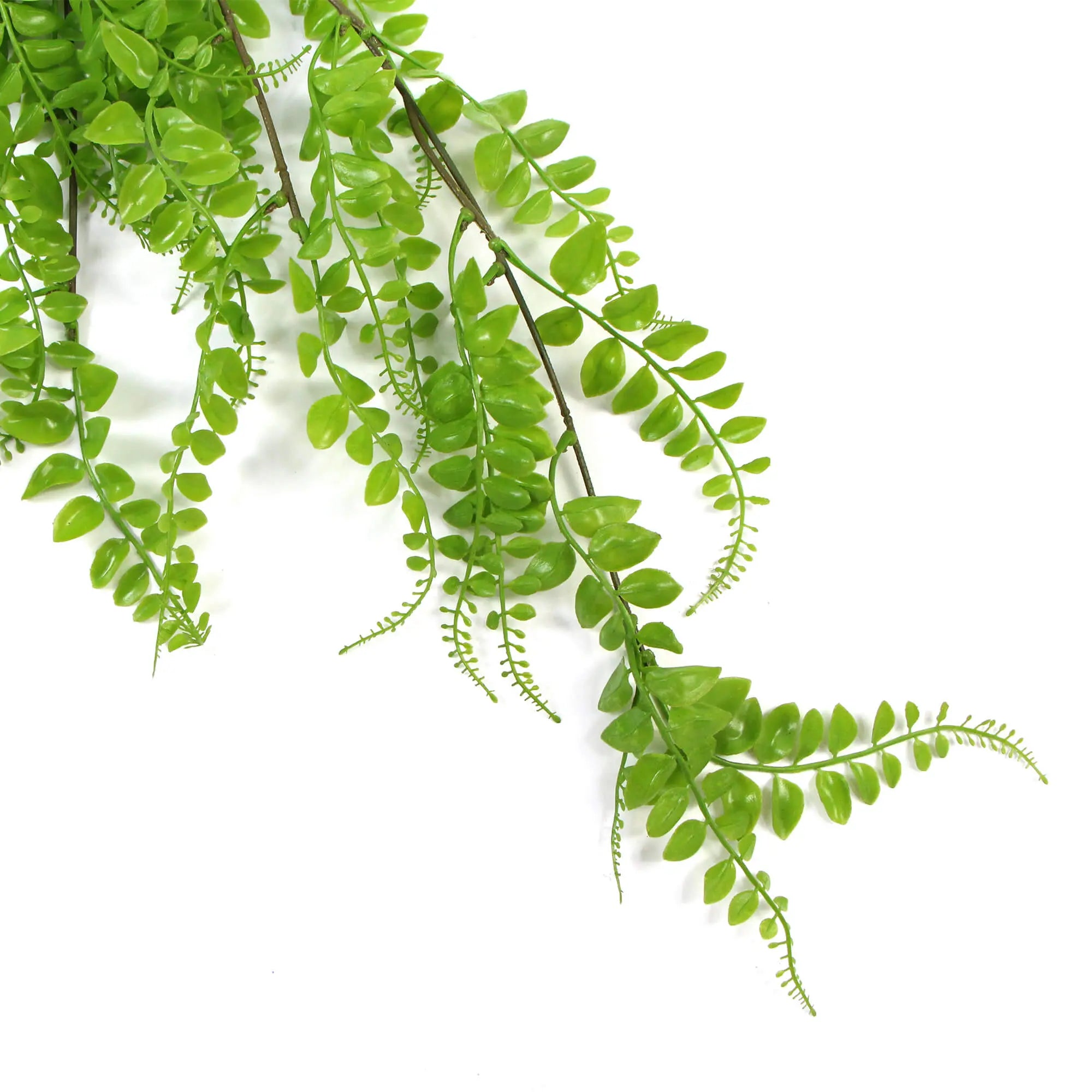 Artificial Light Green Hanging Button Fern Plant 31" UV Resistant 