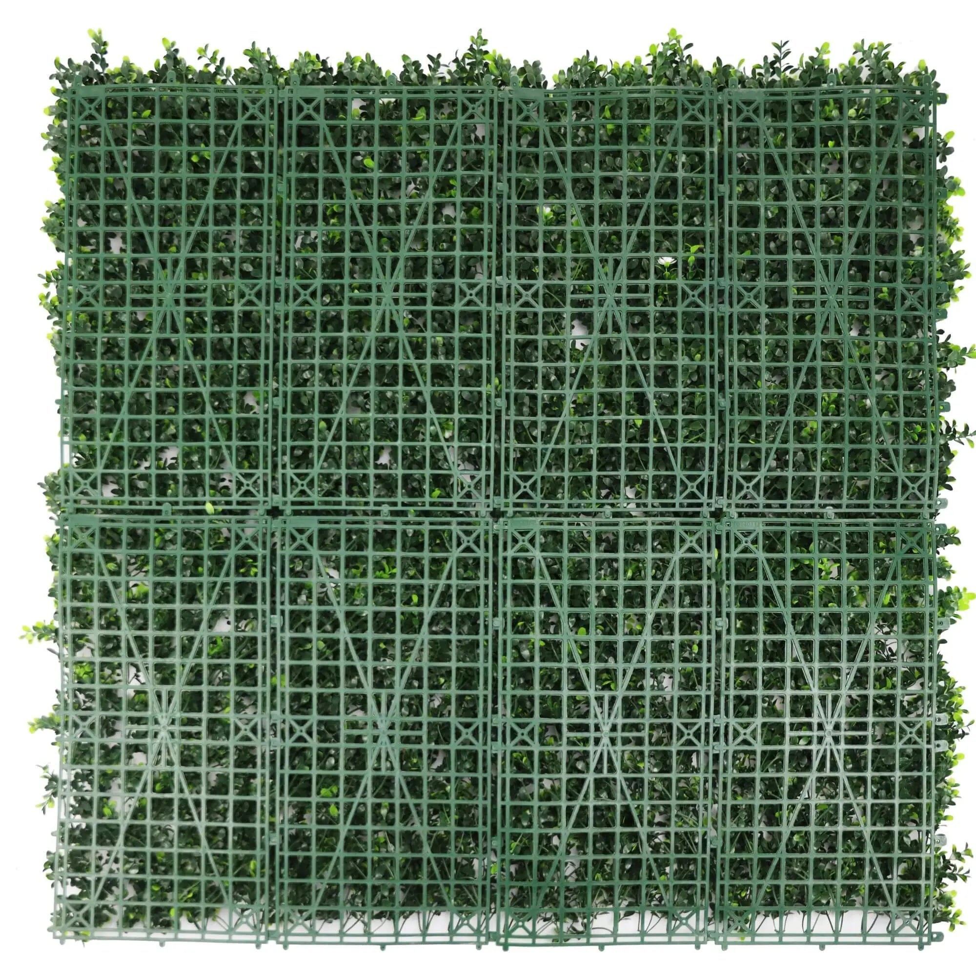 Sample Panel of White Flowering Artificial Boxwood Wall (Small Sample) Commercial Grade UV Resistant 