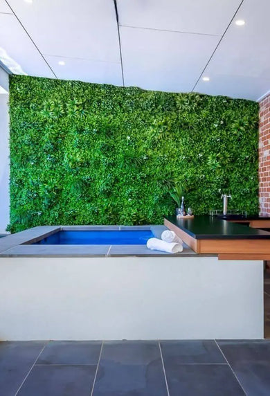 Luxury White Oasis Artificial Vertical Garden 40" x 40" 11SQ FT Commercial Grade UV Resistant 