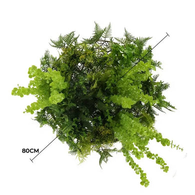 32-Inch Imitation Gold Artificial Hanging Green Wall Disc – Limited Edition  UV-Resistant Foliage 