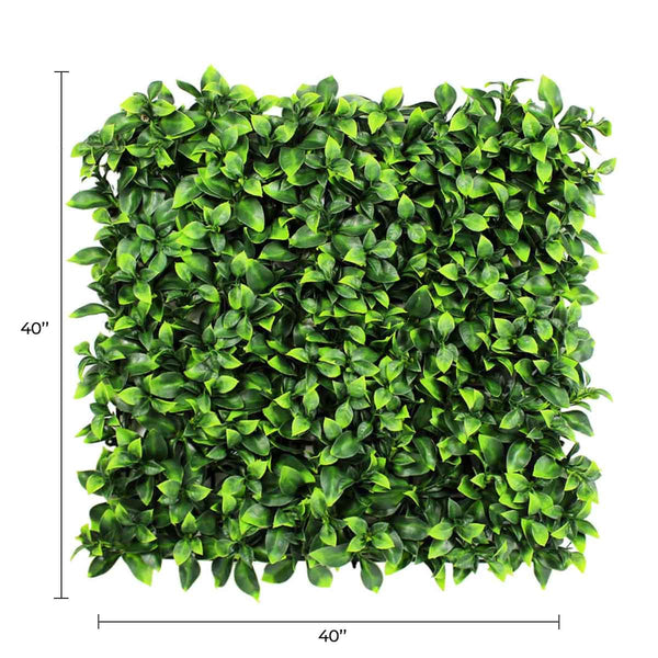 An artificial Jasmine green wall planter, offering instant beauty with its lush green leaves.