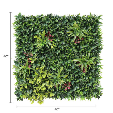 Luxury Green Meadows Artificial Vertical Garden 40" x 40" 11SQ FT Commercial Grade UV Resistant 
