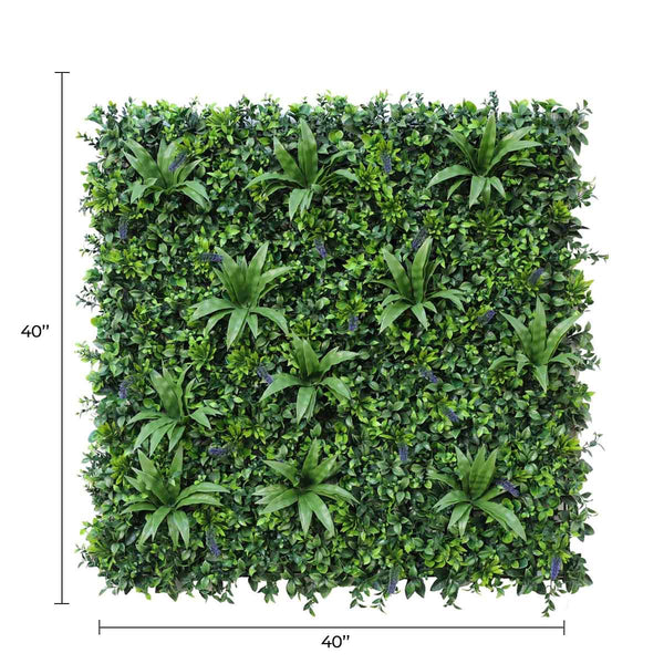 Luxury Lavender Fields Artificial Green Wall 40" x 40" 11SQFT Commercial Grade UV Resistant 