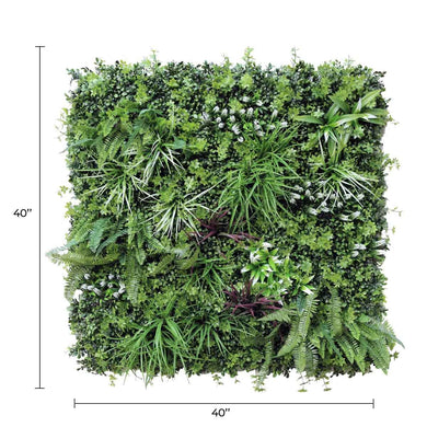 Luxury Tropical Vista Artificial Vertical Garden 40" x 40" 11SQ FT Commercial Grade UV Resistant 