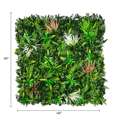 Luxury Wild Tropics Artificial Vertical Garden 40" x 40" 11SQ FT Commercial Grade UV Resistant 