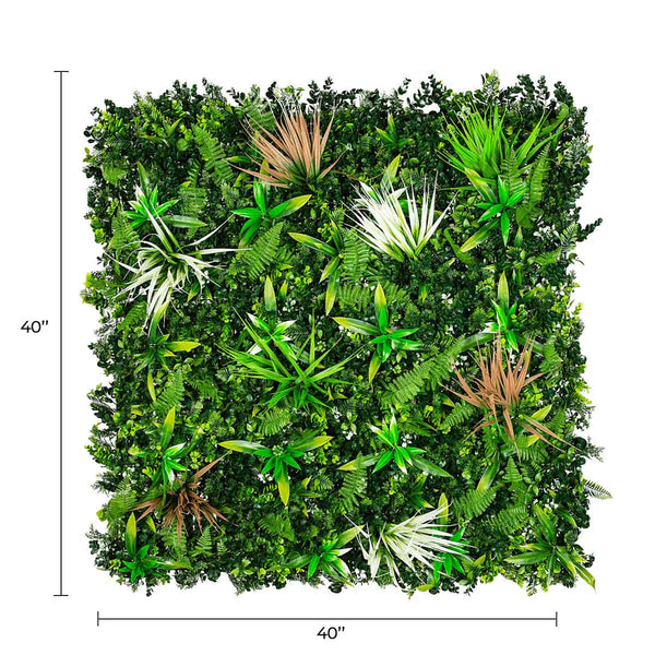 Luxury Wild Tropics Artificial Vertical Garden 40" x 40" 11SQ FT Commercial Grade UV Resistant 