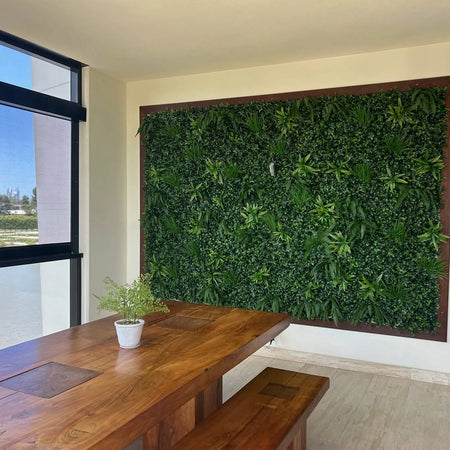 Luxury Green Tropics Artificial Living Wall /  Green Wall 40" x 40" 11SQ FT Commercial Grade UV Resistant 
