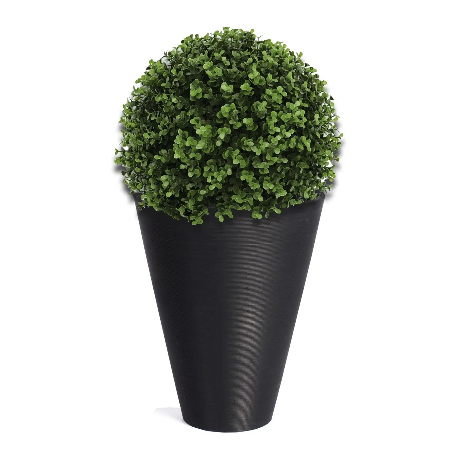 Natural Green Artificial Buxus Topiary Ball 11" UV Resistant Set of 2 