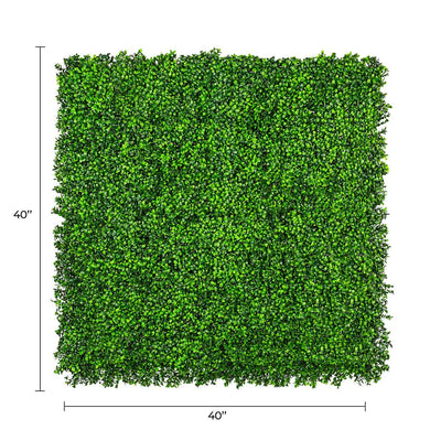 Premium Bright Artificial Boxwood Wall 40" x 40" 11SQ FT Commercial Grade UV Resistant 