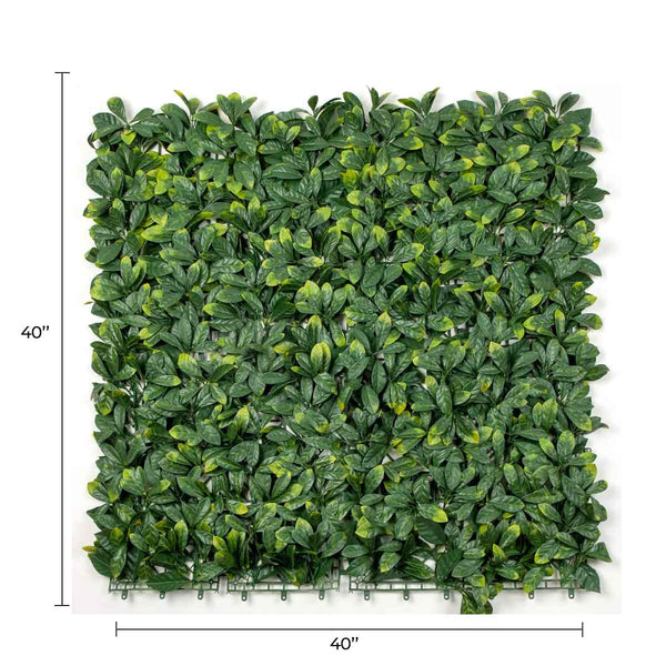 Premium Laurel Artificial Vertical Garden Wall 40" x 40" 11SQ FT Commercial Grade UV Resistant 