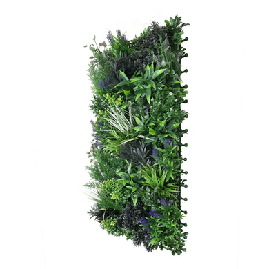 Premium Artificial Green Wall Rustic Botanical Lavender 40"x 20" Commercial Grade UV Resistant 