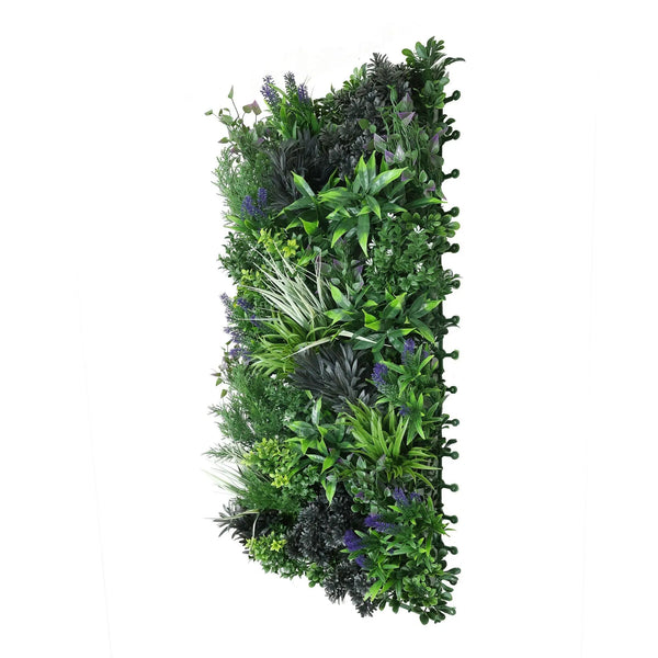 Premium Artificial Green Wall Rustic Botanical Lavender 40"x 20" Commercial Grade UV Resistant 