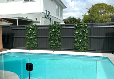 Luxury Snowy White Artificial Vertical Garden 40" x 40" 11SQ FT Commercial Grade UV Resistant 