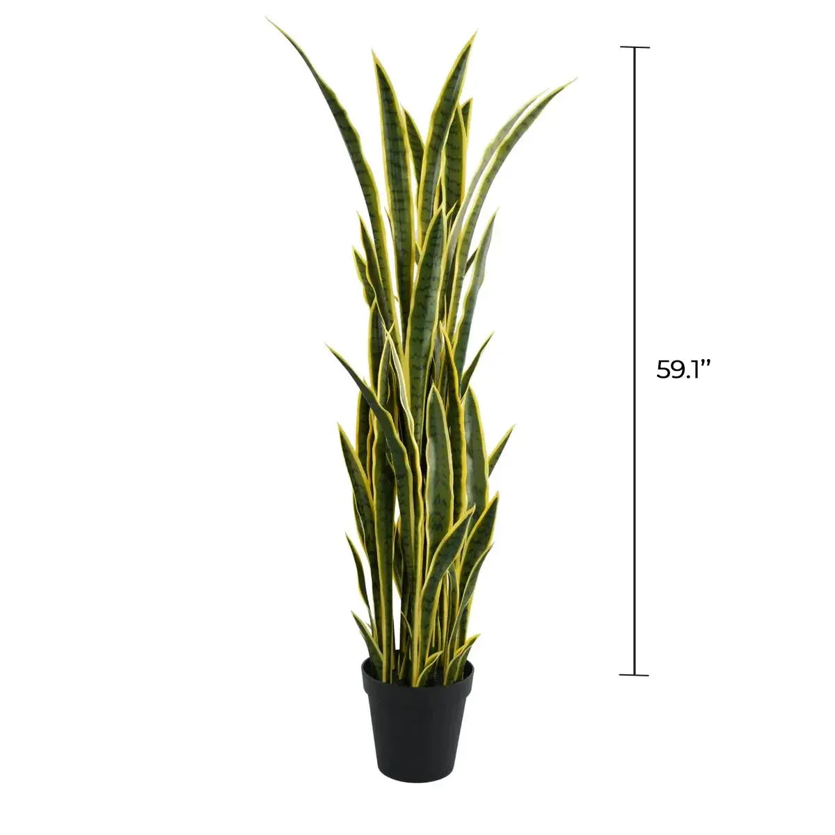 Premium Artificial Snake Plant (Sansevieria) 59.1in UV Resistant 