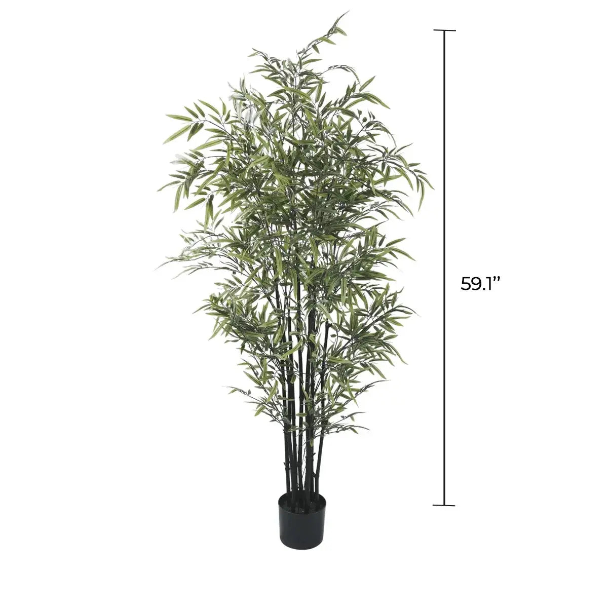 Premium Dense Artificial Black Bamboo 59.1in 