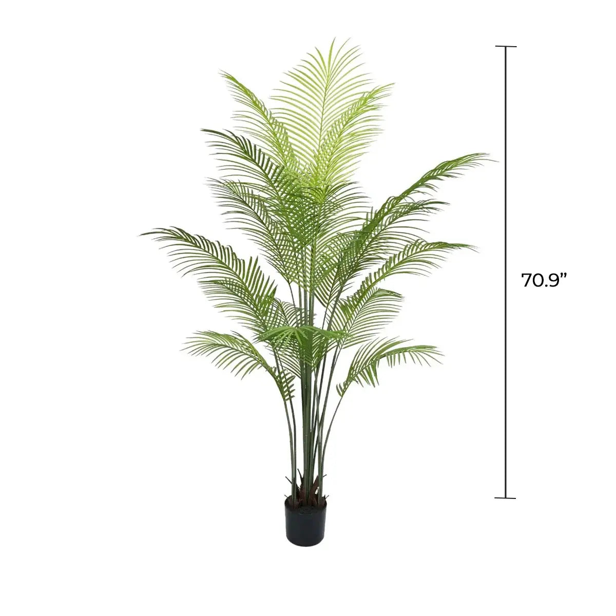 Premium Dense Artificial Palm Tree 70.9in Areca Faux Tree (Knock Down) 
