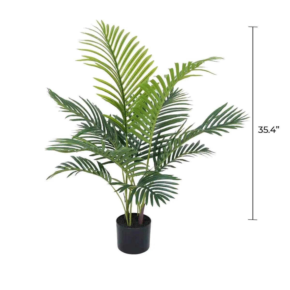 Premium Handmade Artificial Potted Areca Palm Tree 35.4in 