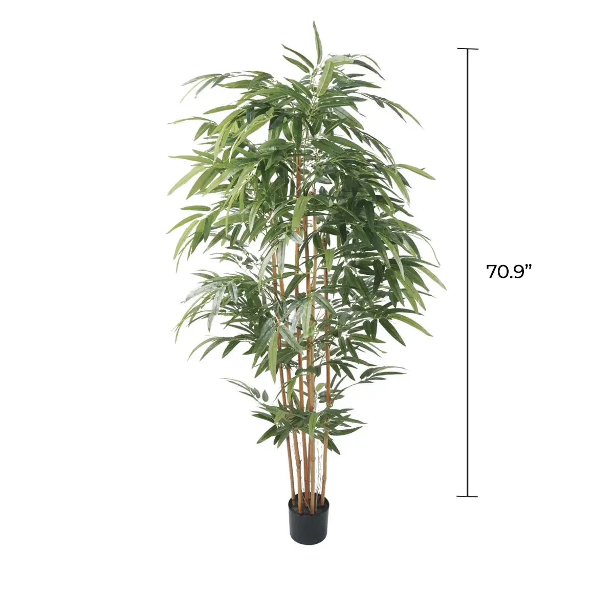 Premium Potted Artificial Bamboo with Natural Trunk 70.9in 