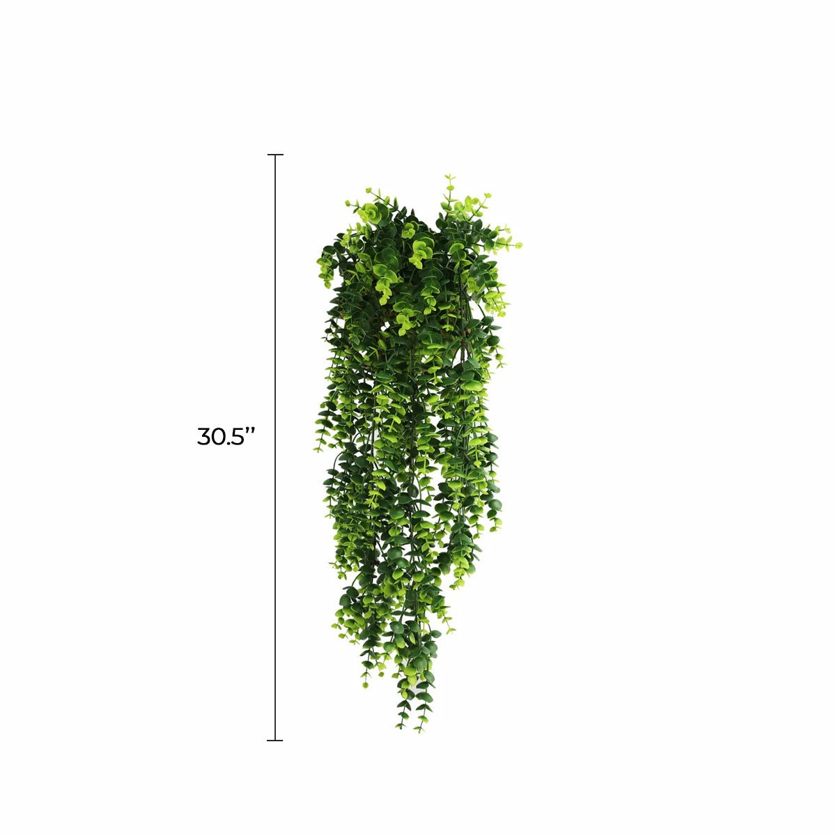 Artificial Dense Hanging Lush Green Eucalyptus Garland Bushes UV Resistant & Fire Rated | 7.1in x 30.5in (18cm x 77cm Each)
