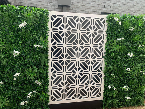 Luxury Snowy White Artificial Vertical Garden 40" x 40" 11SQ FT Commercial Grade UV Resistant 