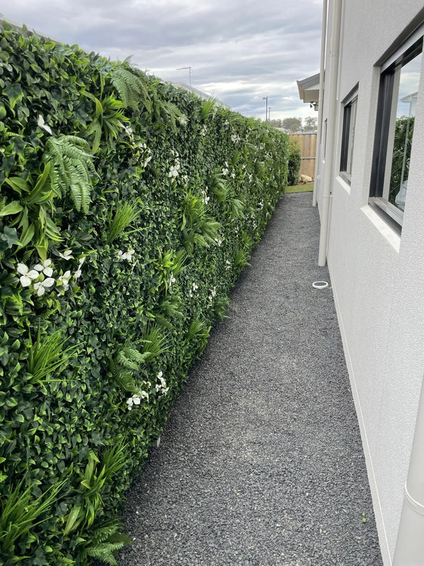 Luxury Snowy White Artificial Vertical Garden 40" x 40" 11SQ FT Commercial Grade UV Resistant 