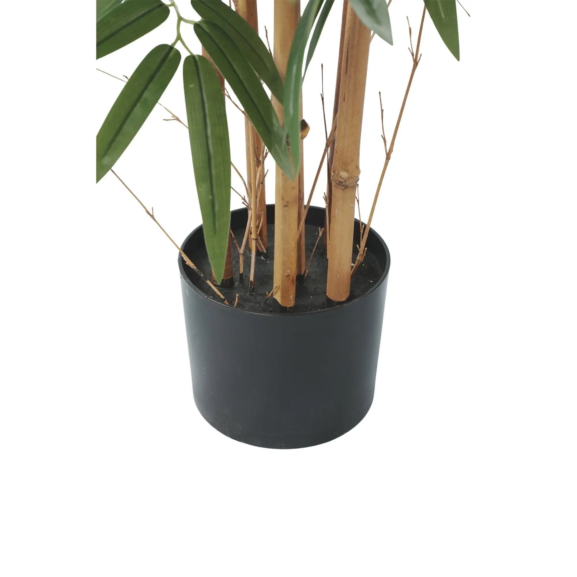 Premium Potted Artificial Bamboo with  Natural Trunk 47.2in 