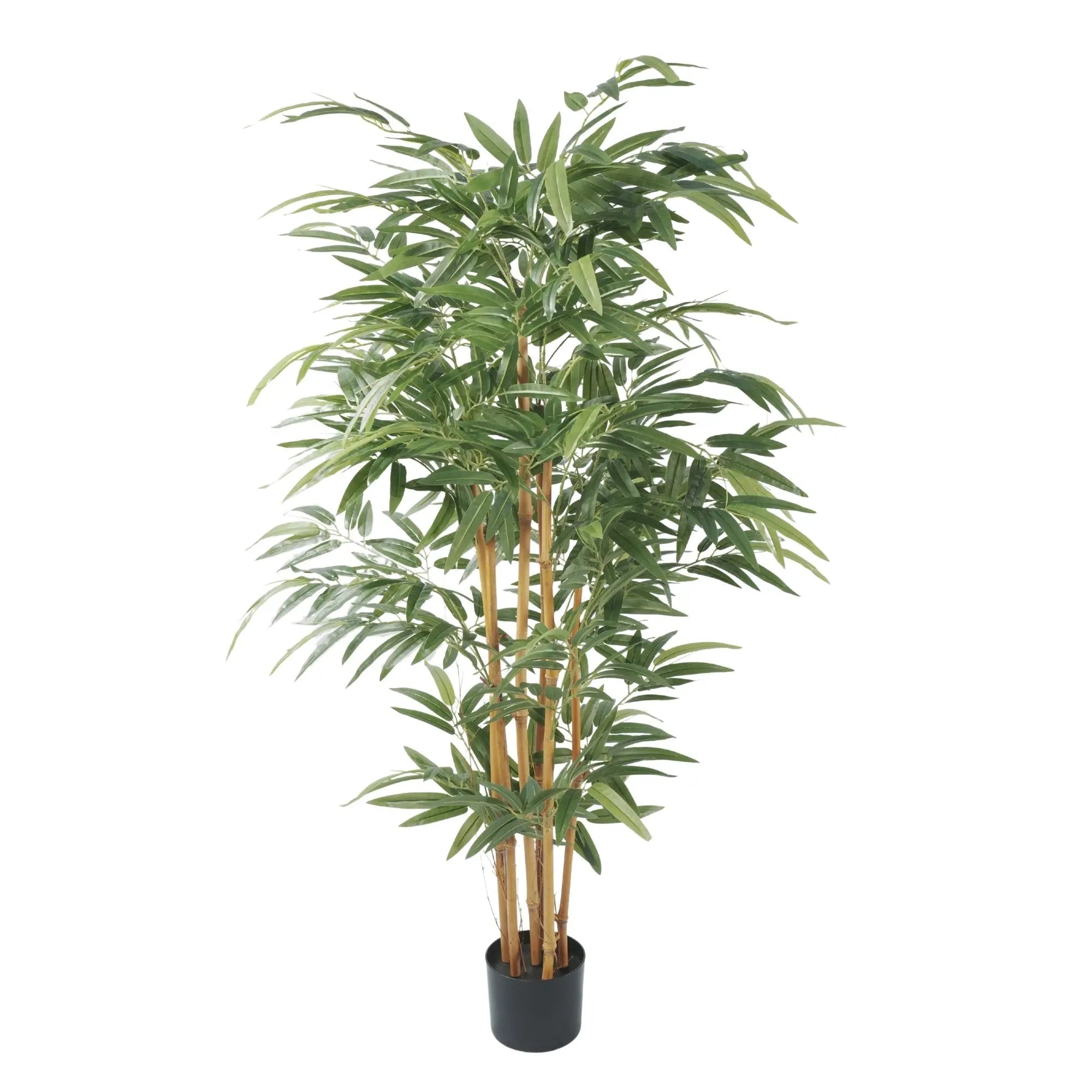 Premium Potted Artificial Bamboo withNatural Trunk 59.1in 