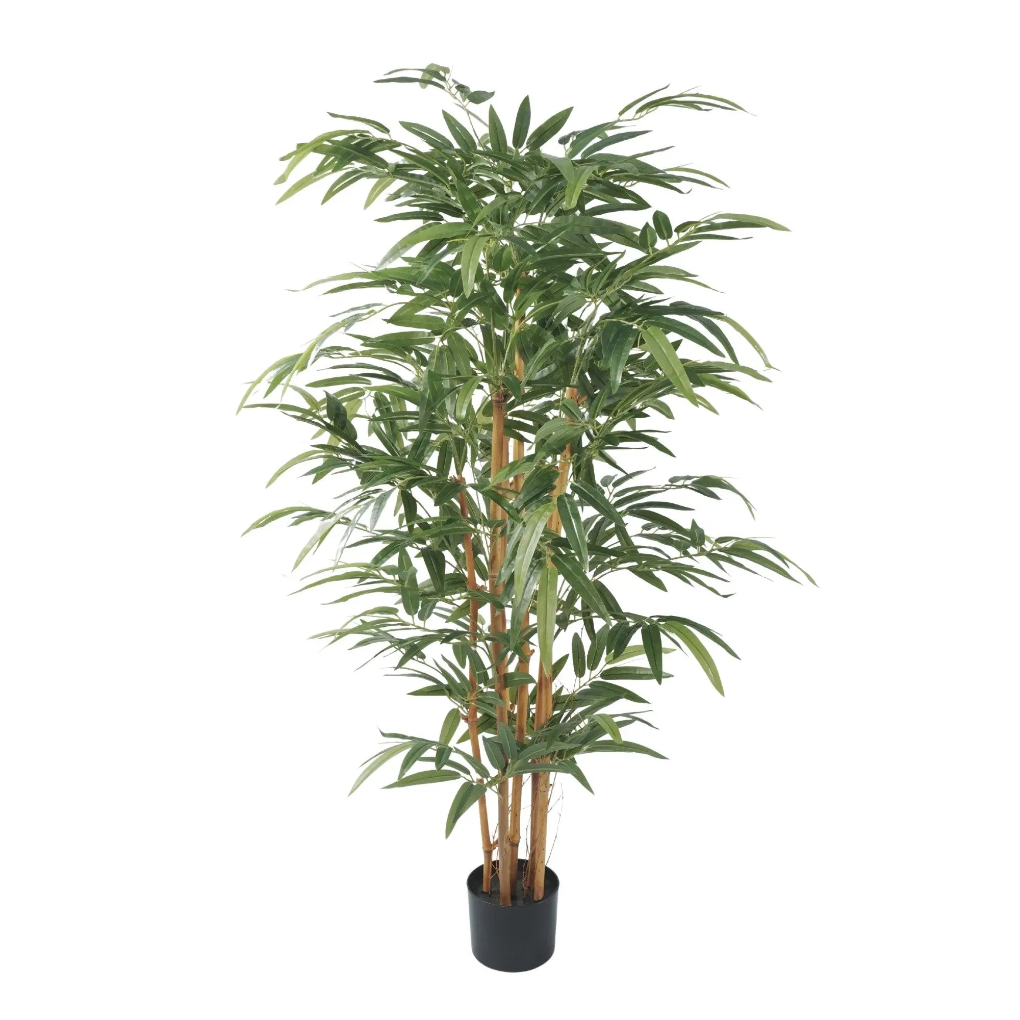 Premium Potted Artificial Bamboo withNatural Trunk 59.1in 