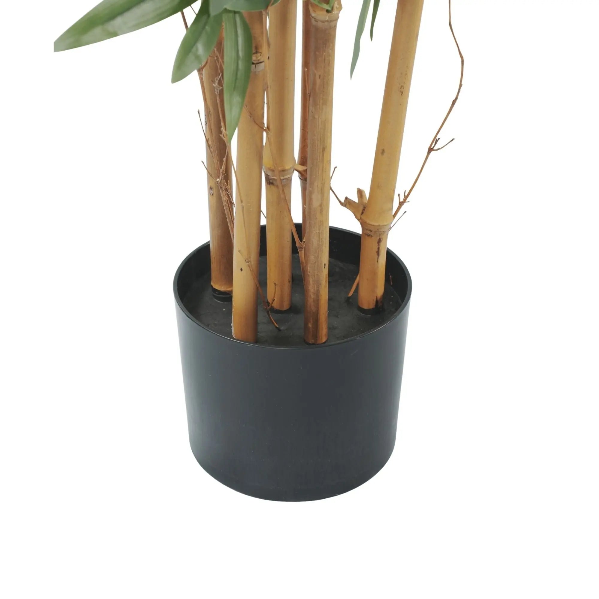 Premium Potted Artificial Bamboo withNatural Trunk 59.1in 