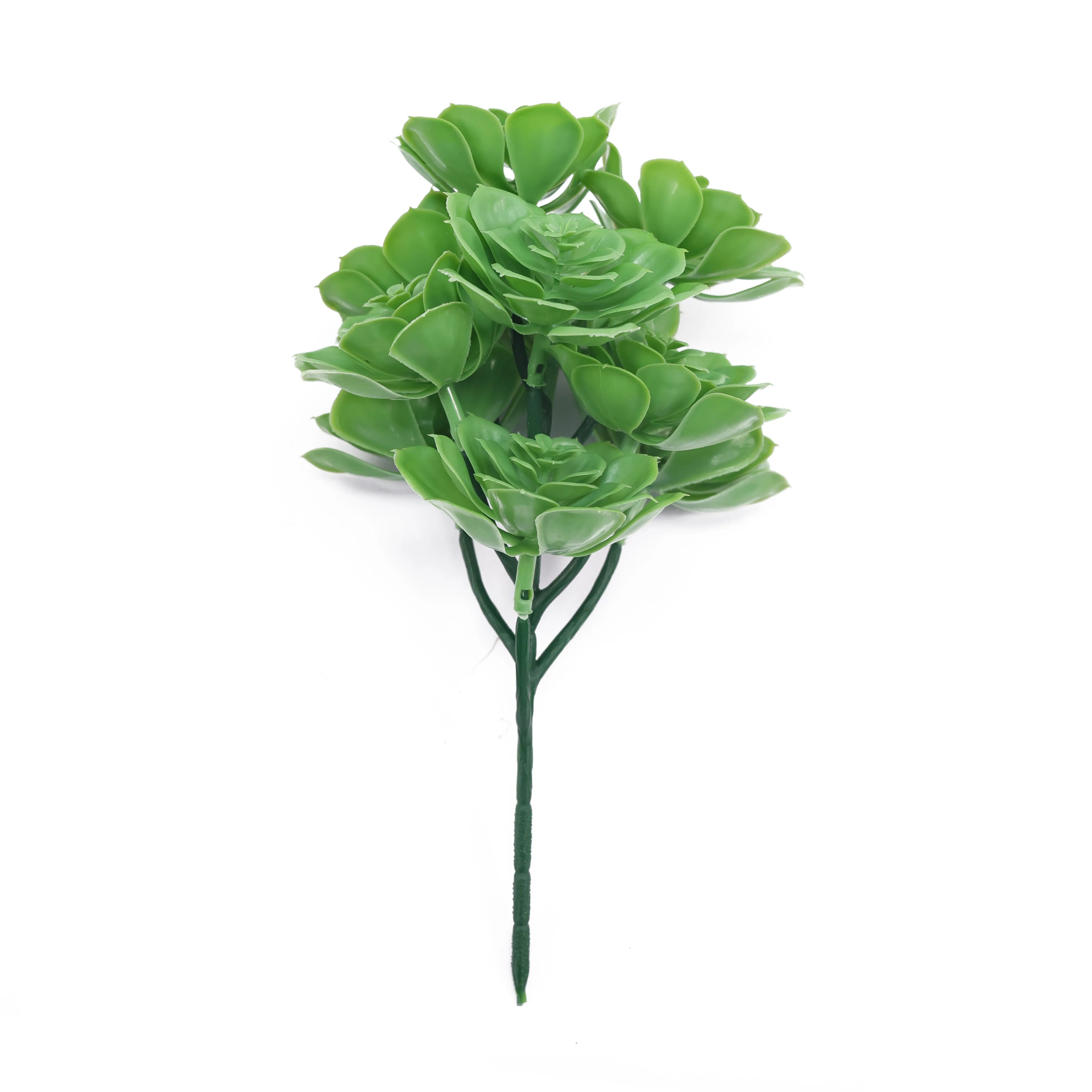 Set of 5 Faux Green Aeoniums Succulent Plants (11.8") UV Resistant