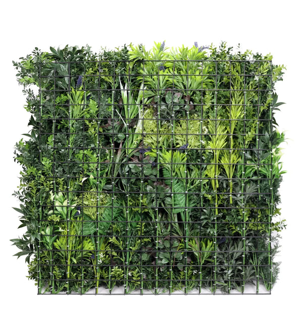 Tropical Forest Artificial Vertical Garden / Green Wall Panel 35" x 35" UV Resistant (Fire Retardant) 