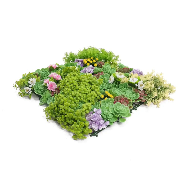 Artificial Dense Succulent Green Wall / Vertical Garden Panel 20" x 20" UV Resistant 