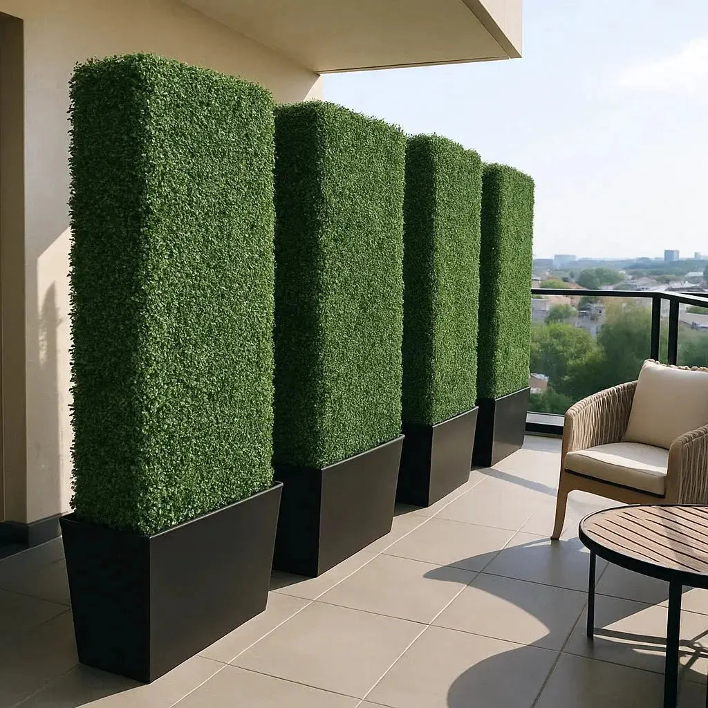 Premium Artificial Boxwood Hedge 7.5FT | UV Resistant & Easy Assembly 
