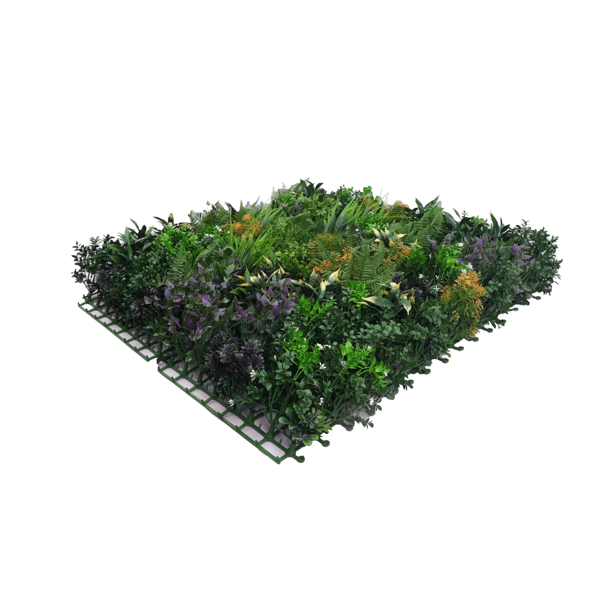 Floral Fusion Artificial Green Wall Panel  / Vertical Garden 40" x 40" 11 SQ FT UV Resistant NFPA