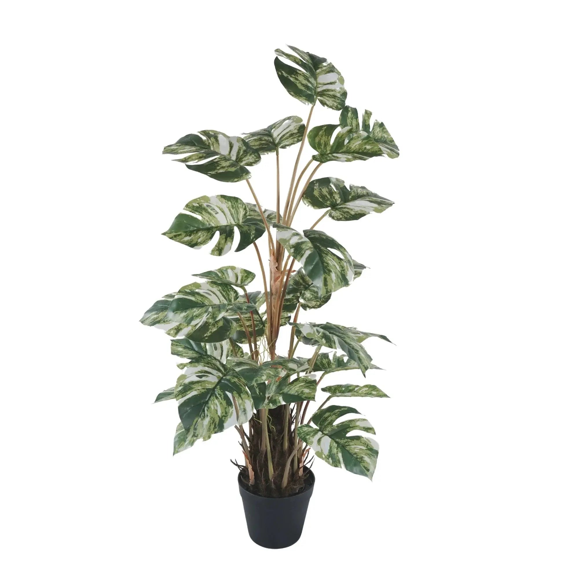 Premium Artificial Monstera Deliciosa / Variegated Monstera (Swiss Cheese) 35.4in 