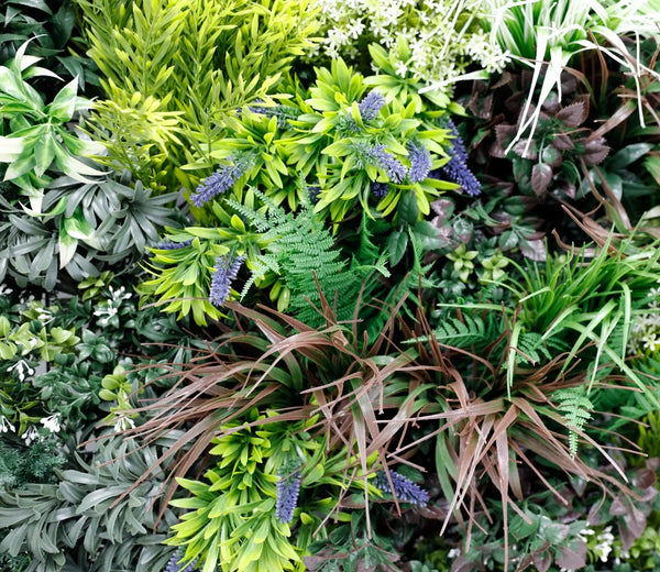 Tropical Forest Artificial Vertical Garden / Green Wall Panel 35" x 35" UV Resistant (Fire Retardant) 