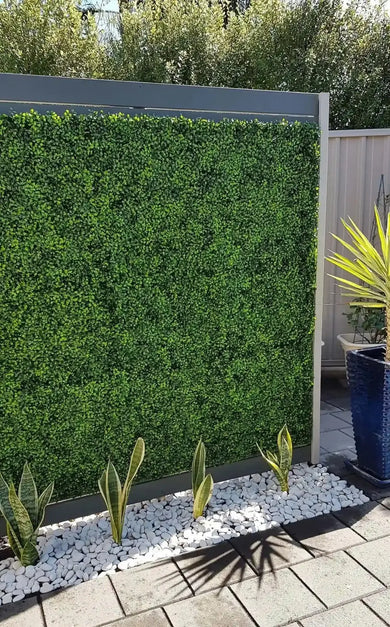 Artificial Mixed Boxwood Hedge Panel Wall 40" x 40" 11SQ FT Commercial Grade UV Resistant 
