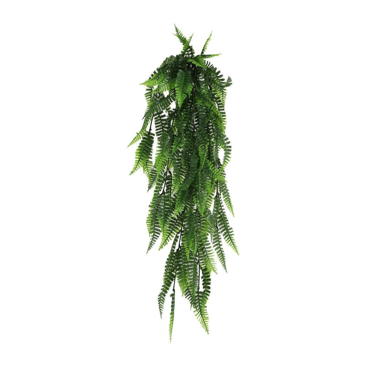 Artificial Hanging Fern Garland Bushes (UV Resistant &amp; Fire Rated | 7.1in x 30in | 18cm x 76cm Each) 