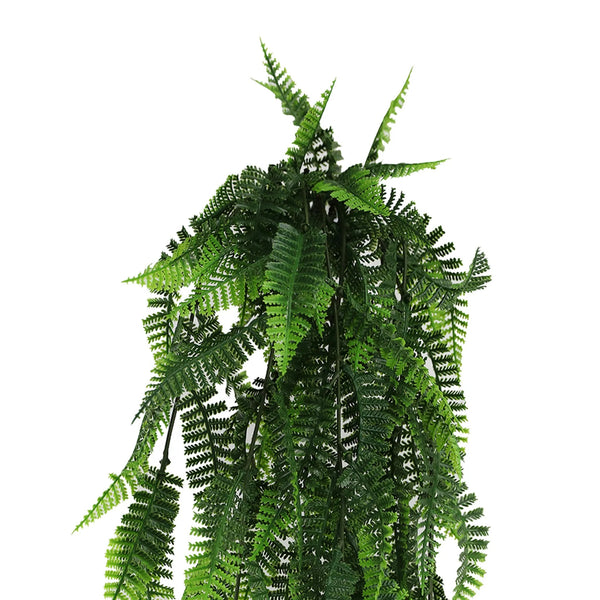 Artificial Hanging Fern Garland Bushes (UV Resistant &amp; Fire Rated | 7.1in x 30in | 18cm x 76cm Each) 