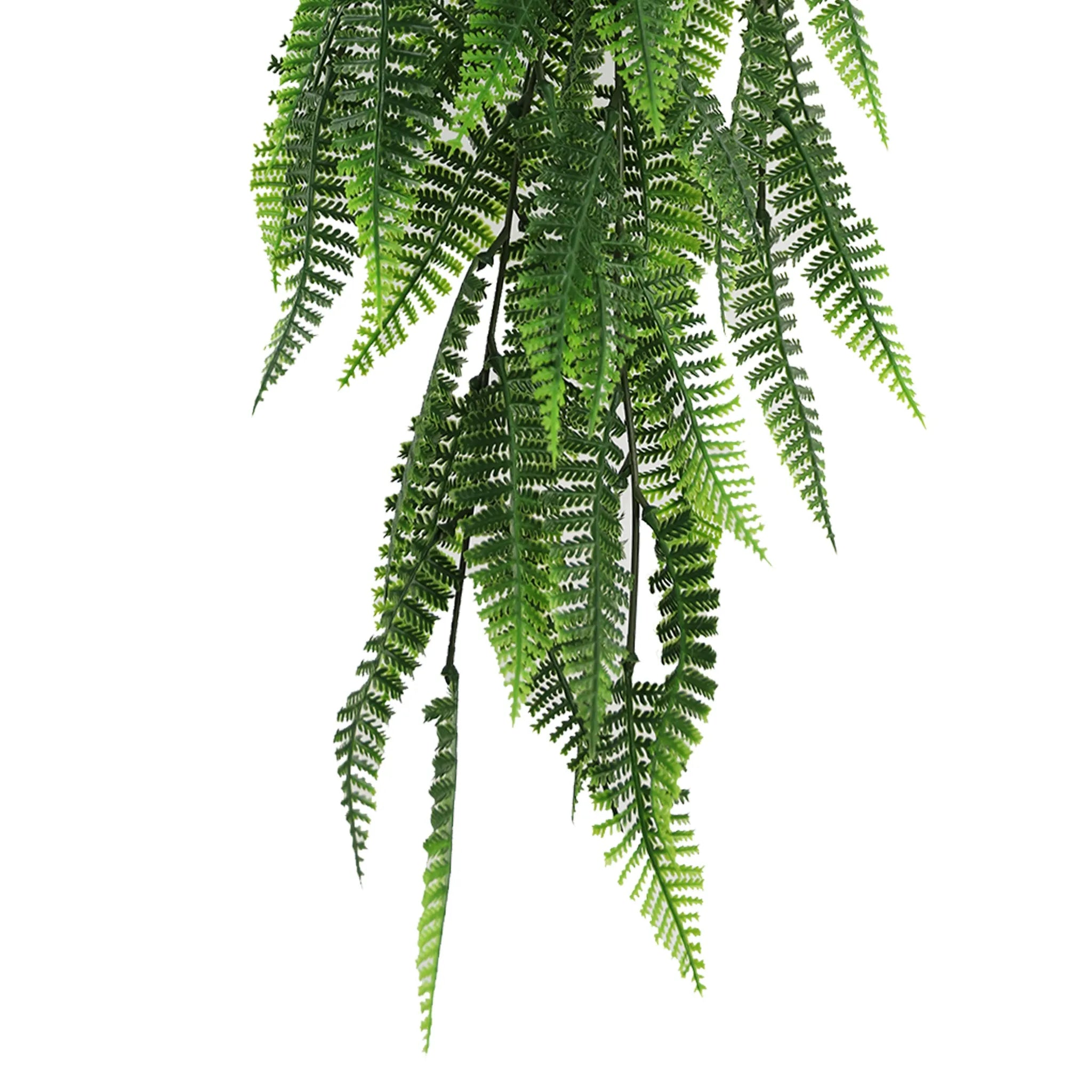 Artificial Hanging Fern Garland Bushes (UV Resistant &amp; Fire Rated | 7.1in x 30in | 18cm x 76cm Each)