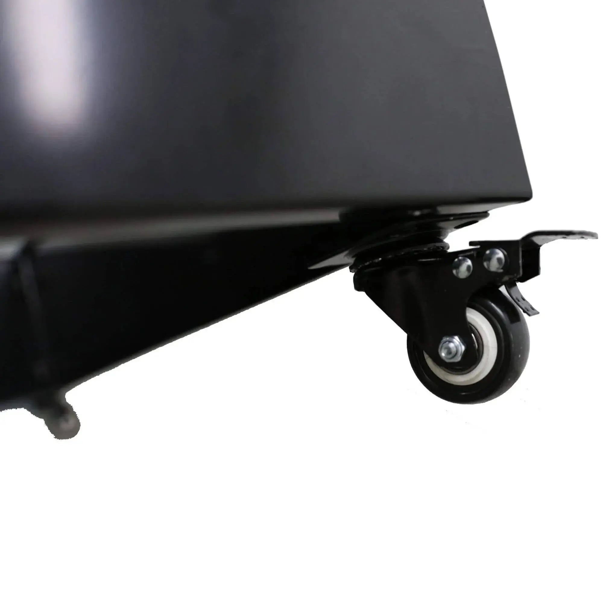 Black Metal Planter Medium + Wheels 